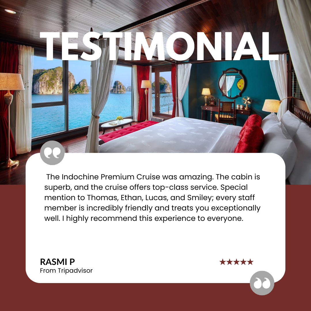 Indochine Premium Cruise Earns Top Ratings Among Halong Bay Cruises